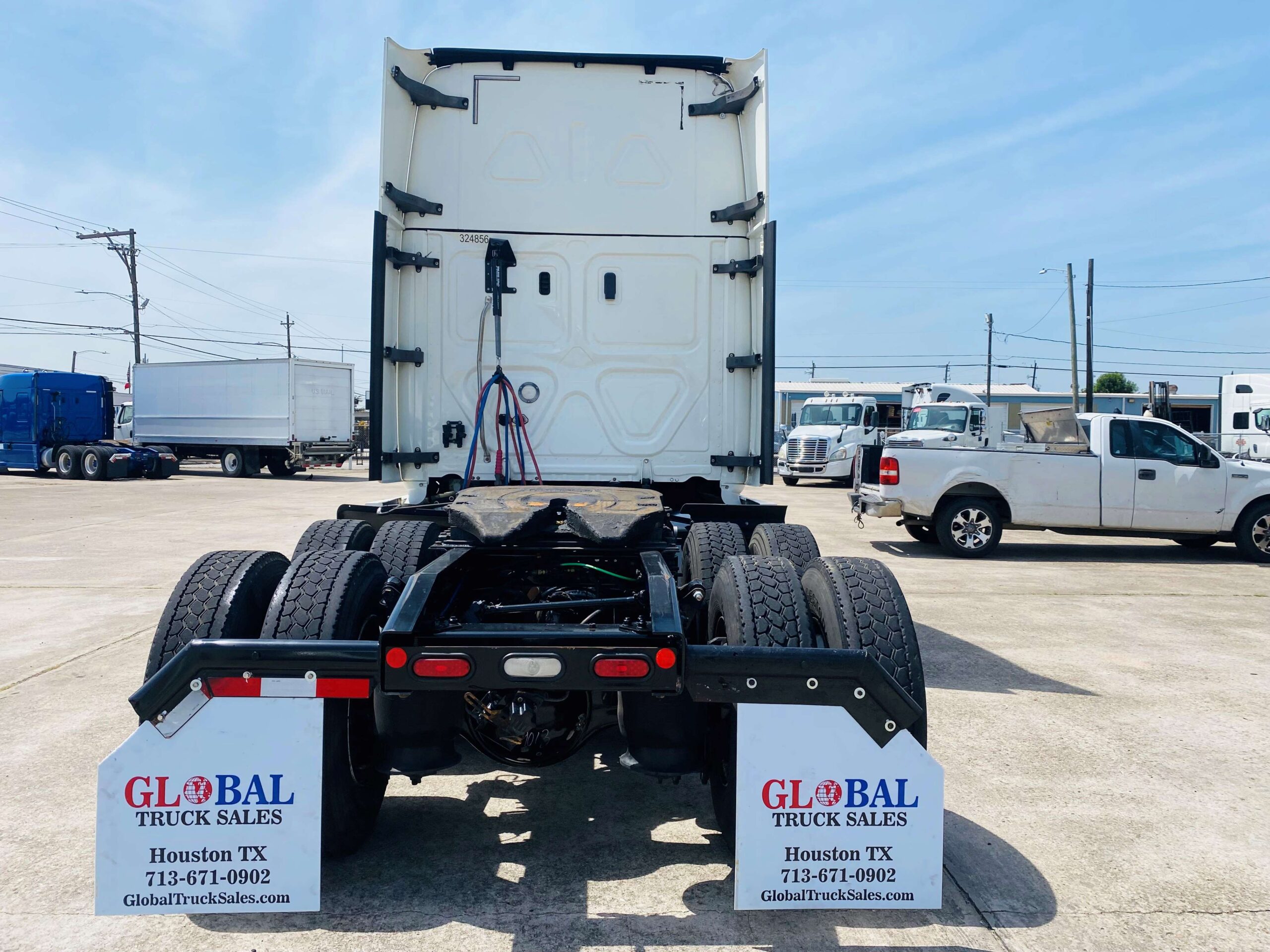 Commercial truck dealership lot display