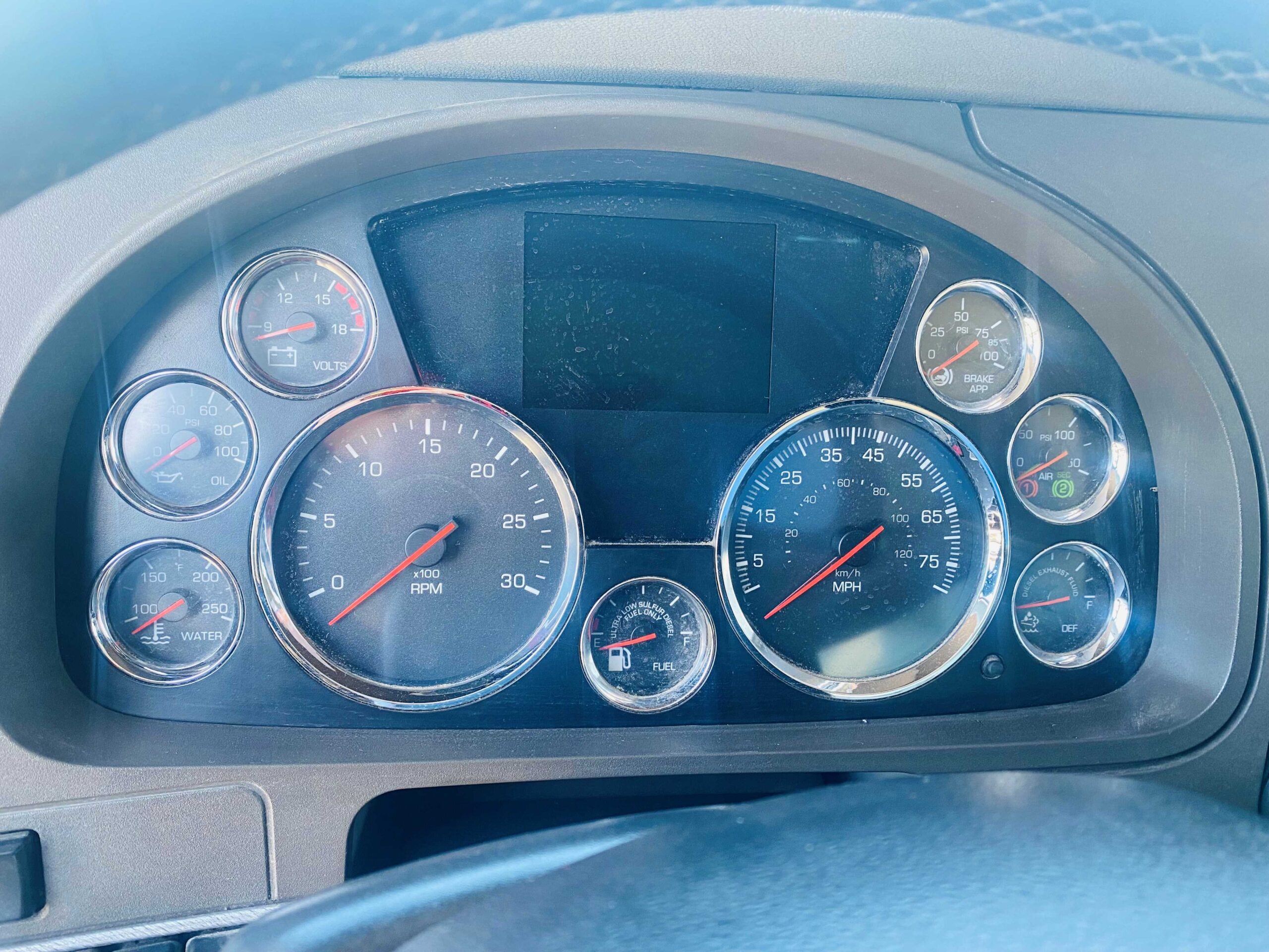 Vehicle dashboard with multiple gauges