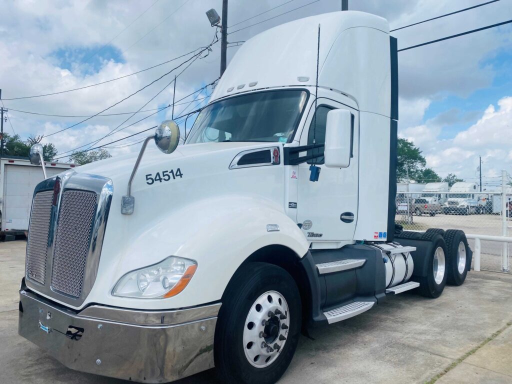 Large commercial truck under blue sky